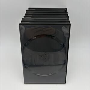 Lot of 8 Standard Black Single Disc DVD Game Cases